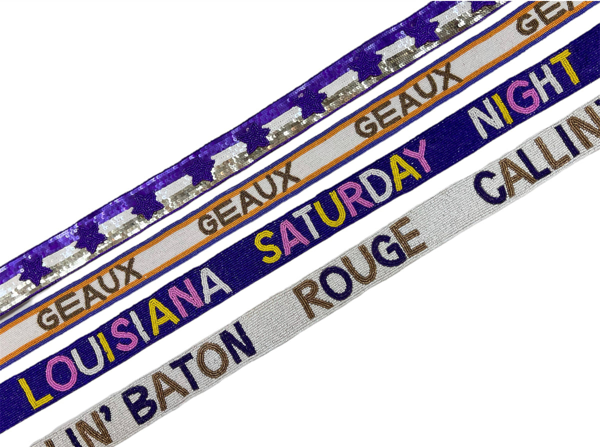 Louisiana Saturday Night Beaded Purse Strap