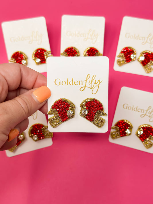 Helmet Bling Earrings