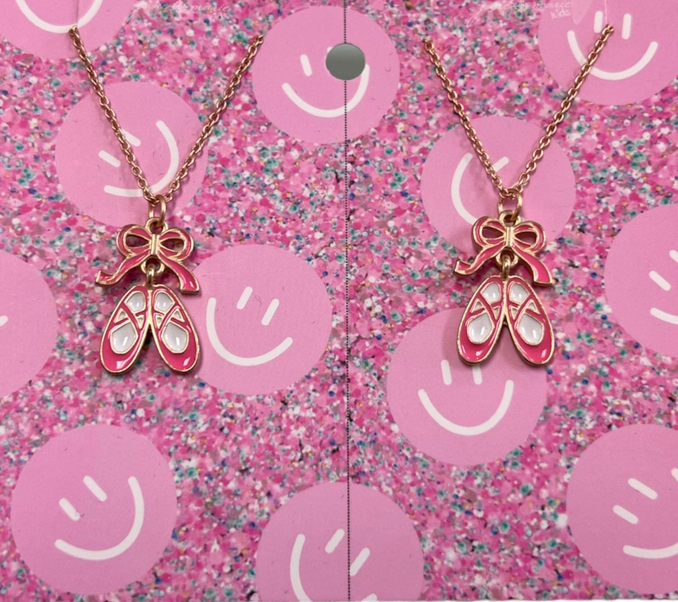 Bow & Ballet Slipper Necklace Set of 2