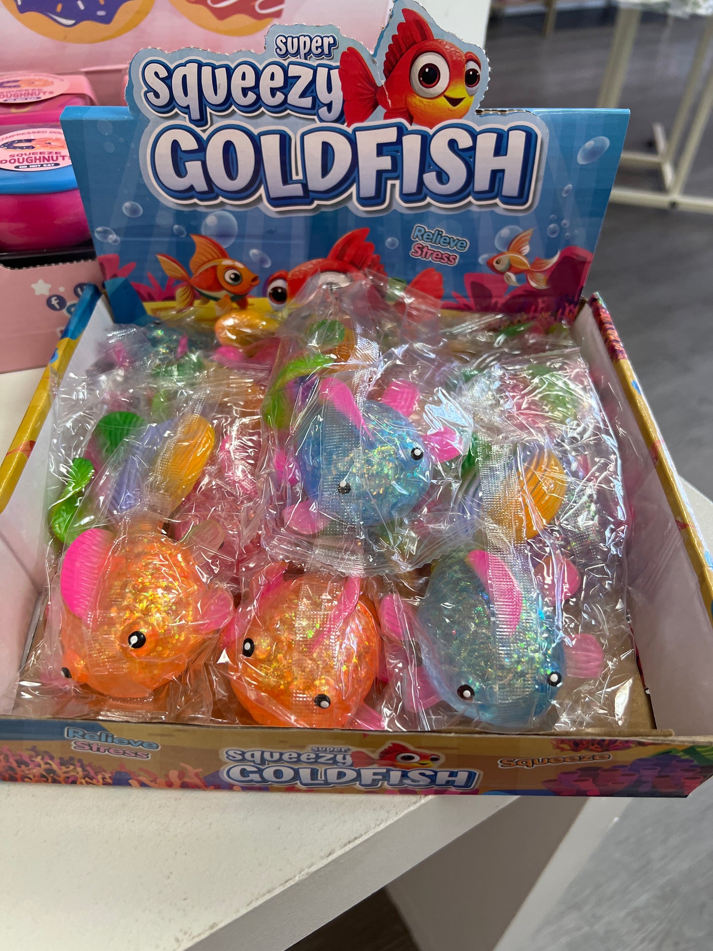 Rainbow goldfish squishy