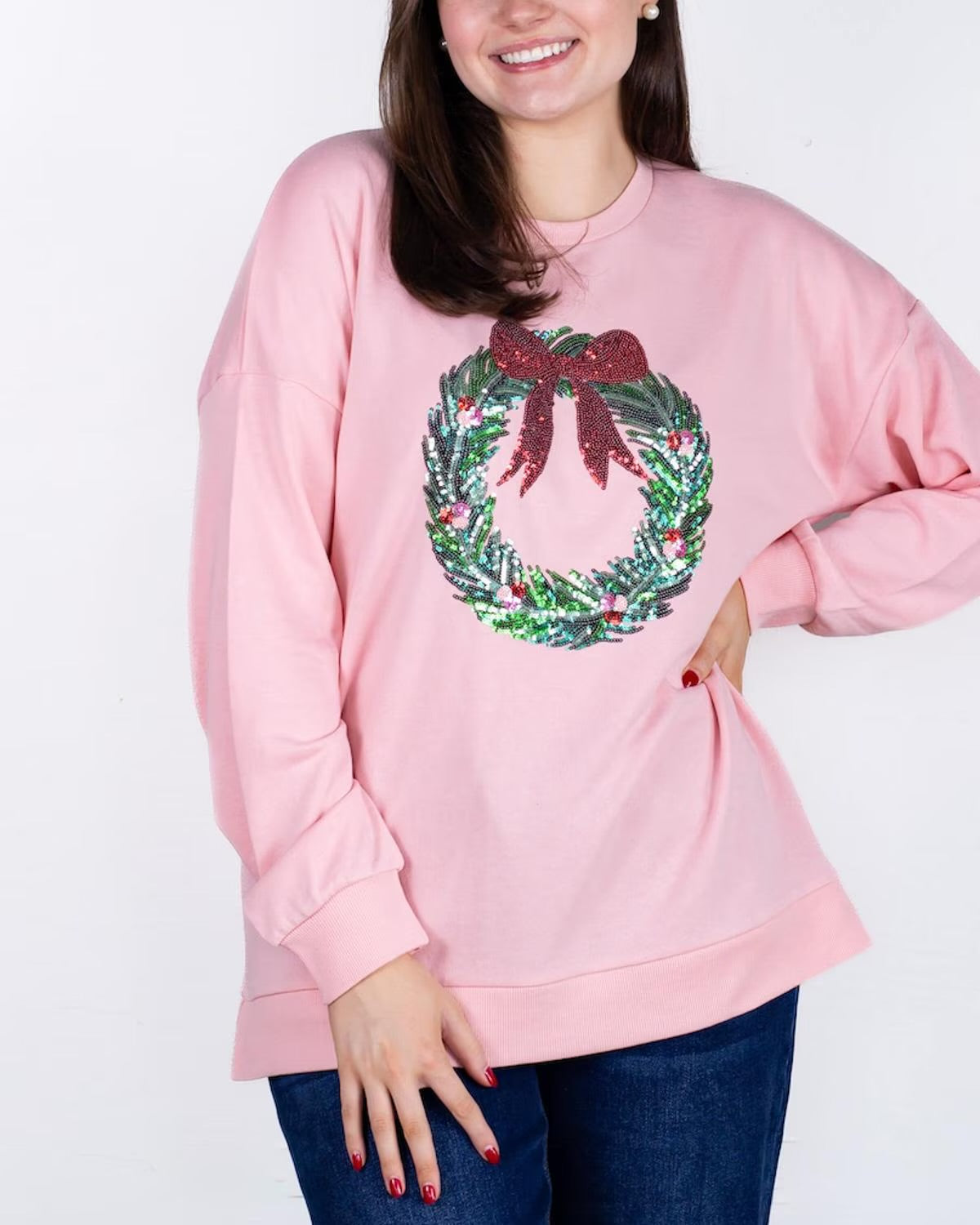 Sparkle Wreath Sweatshirt