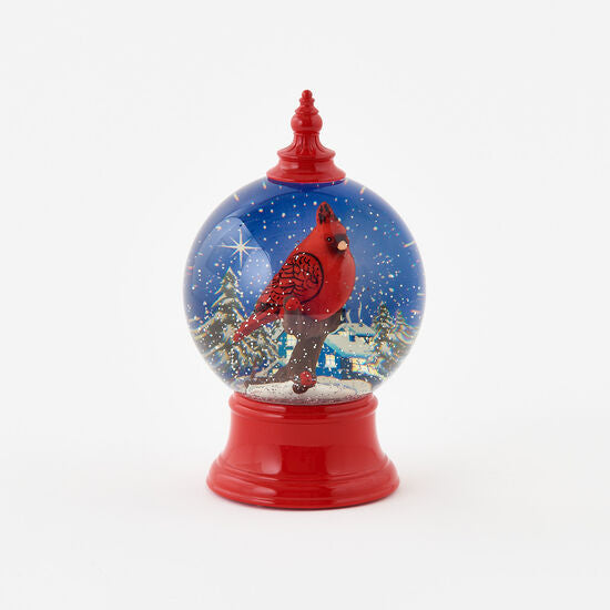 Swirly Cardinal Snow globe