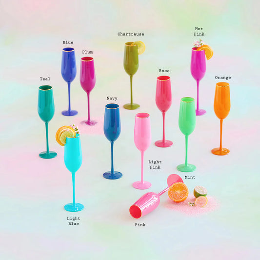 Sugar Plum Champagne Flutes