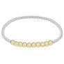 Classic Beaded Bliss 2mm Bead Bracelet - 4mm - Mixed Metal