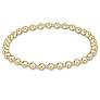 Classic Grateful Pattern 4mm Bead Bracelet - Mixed Metal