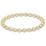 Classic Grateful Pattern 5mm Bead Bracelet - Mixed Metal