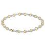 Classic Sincerity Pattern 4mm Bead Bracelet - Mixed Metal
