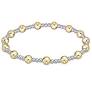 Classic Sincerity Pattern 5mm Bead Bracelet - Mixed Metal