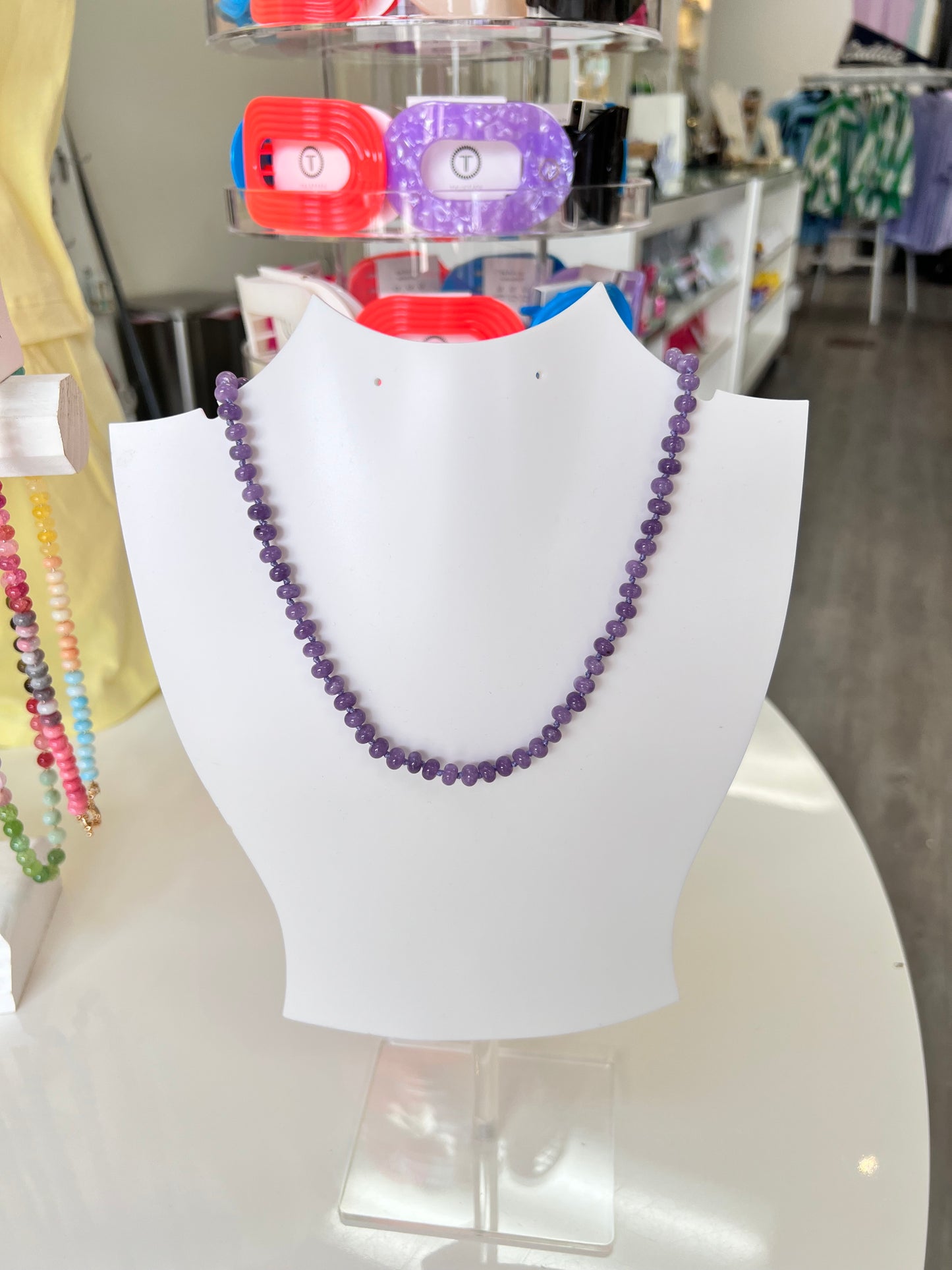 Beaded charm necklace