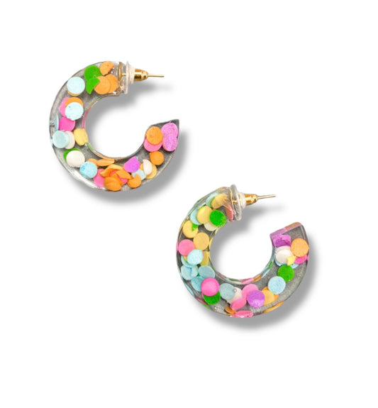 Easter Sprinkle Resin Earrings