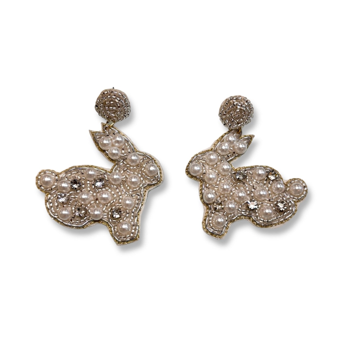 Beaded Bunny Earrings