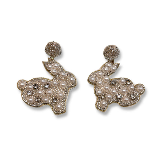 Beaded Bunny Earrings