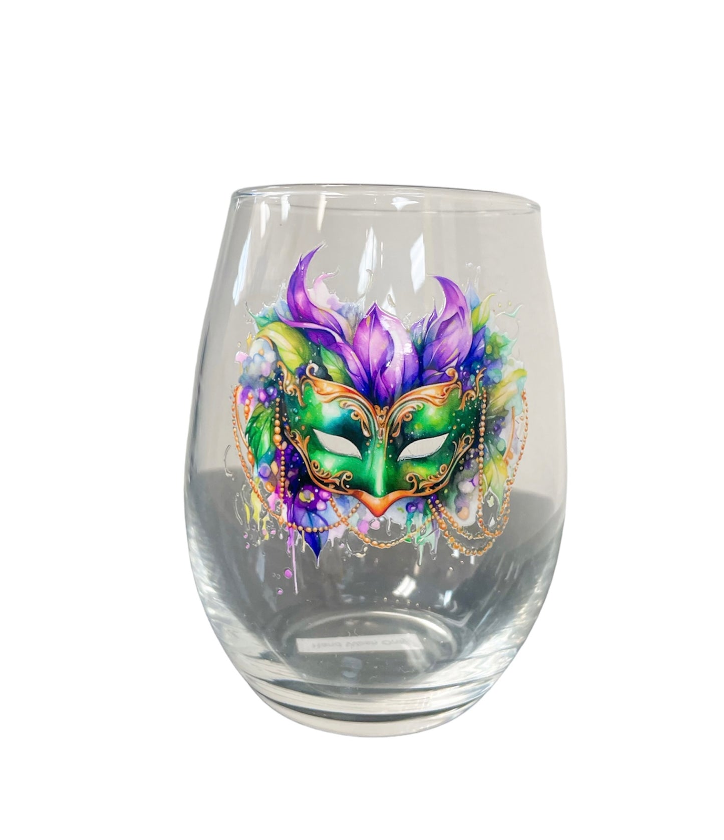 Mardi Gras Wine Glasses