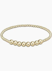 Classic Gold Beaded Bliss 2.5 Bead Bracelet - 5mm Gold