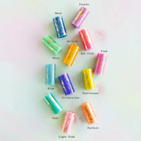 Rainbow Pillar Candles