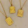 Art Deco Initial Necklace