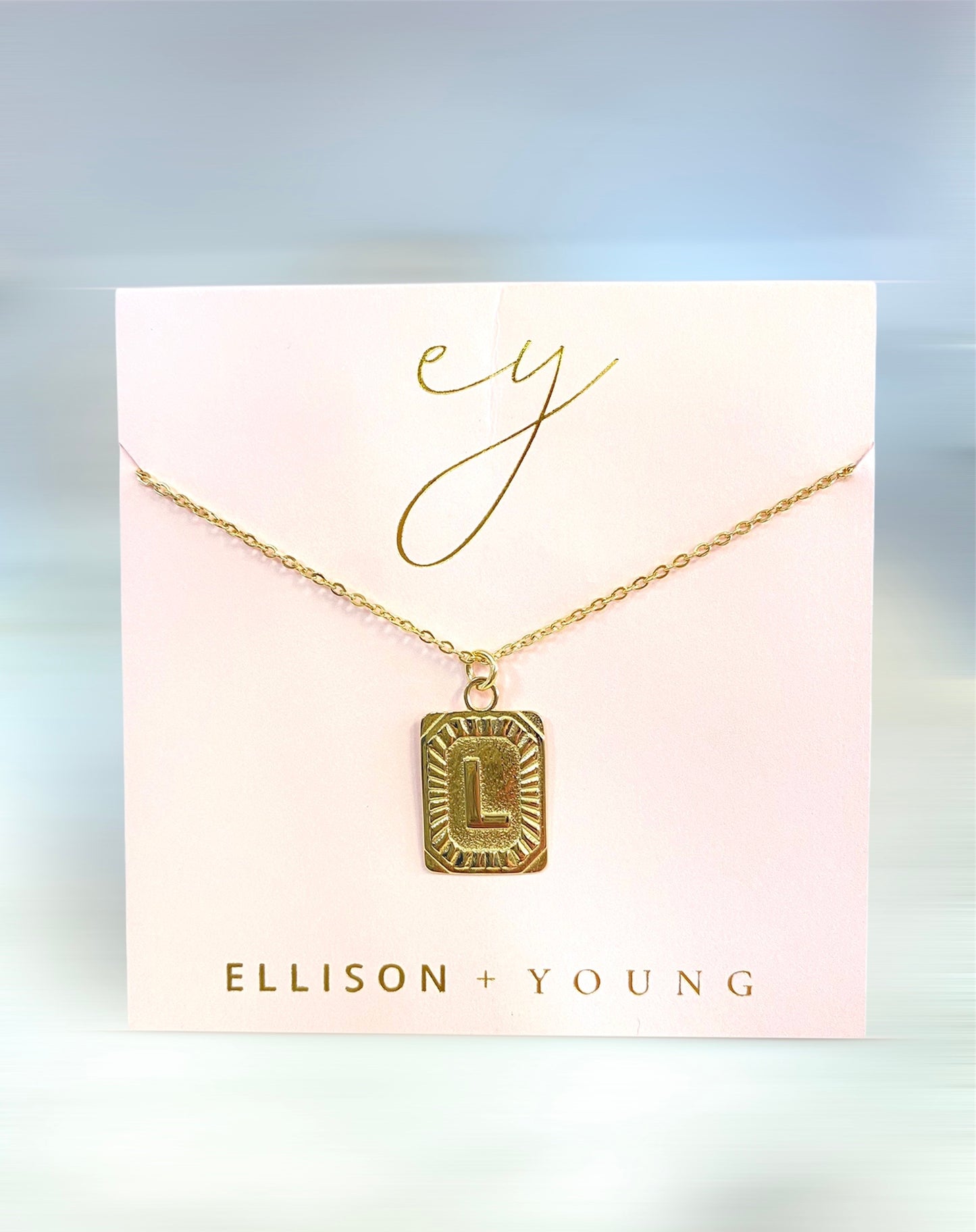 Art Deco Initial Necklace