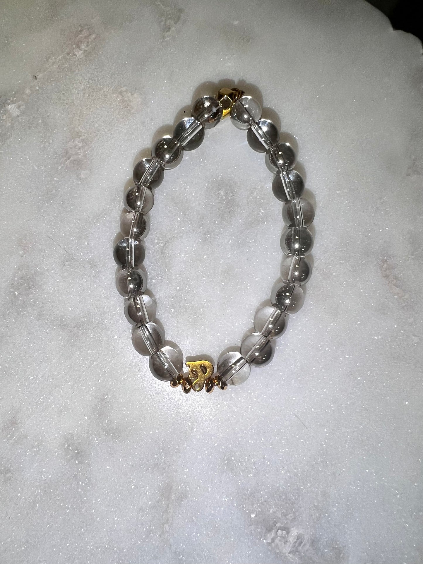 Glass Bead Initial Bracelets