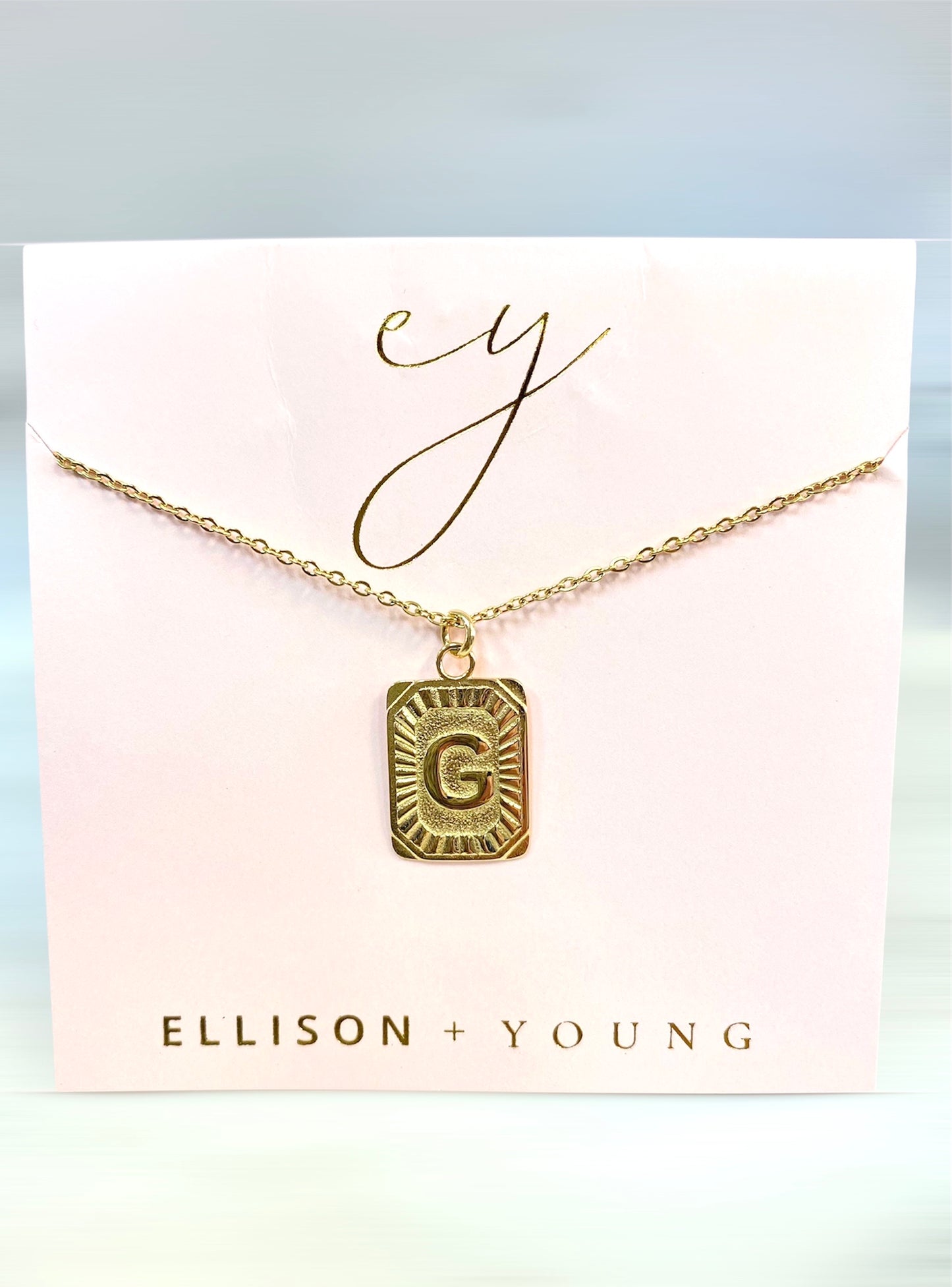 Art Deco Initial Necklace