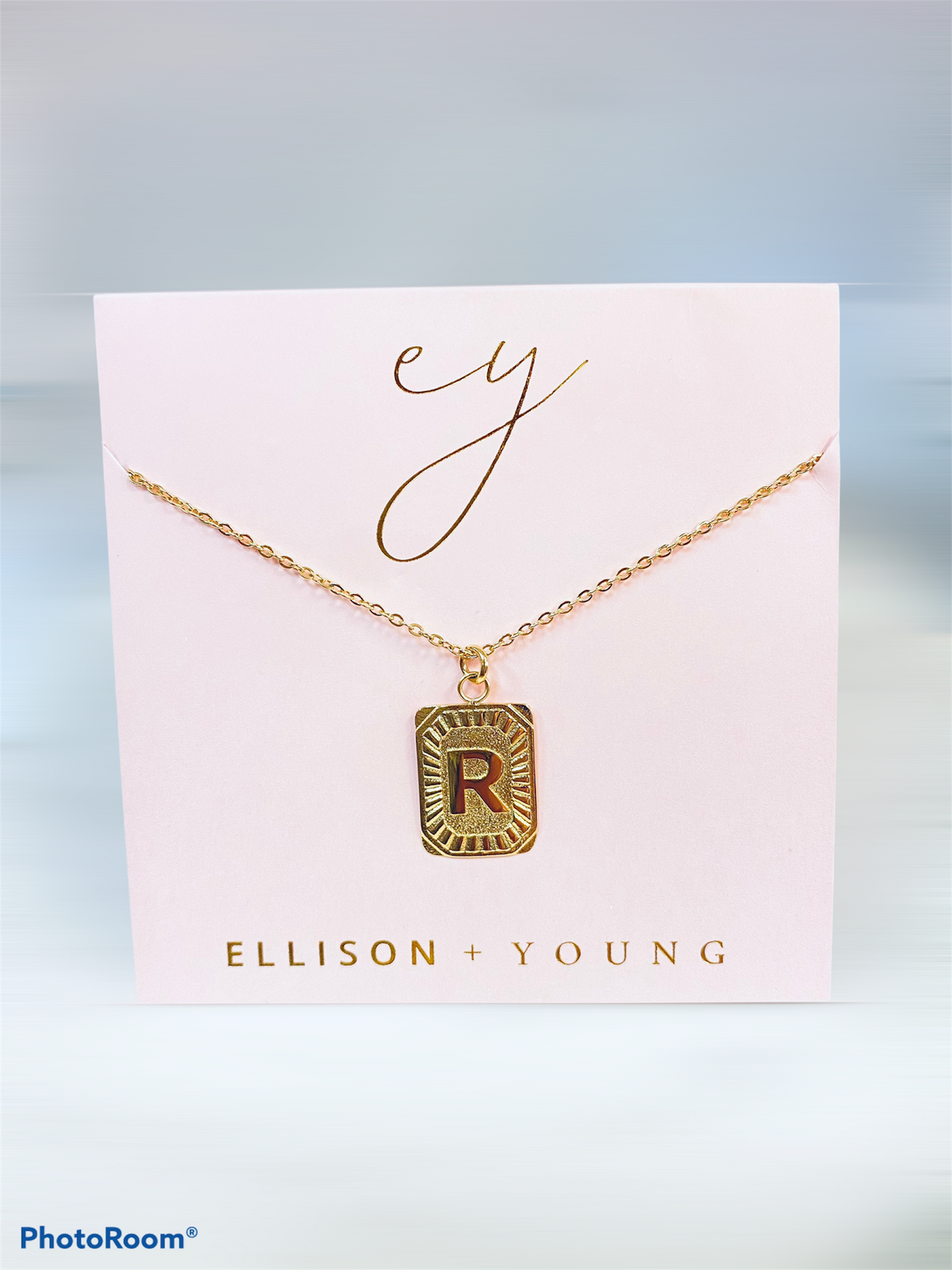Art Deco Initial Necklace