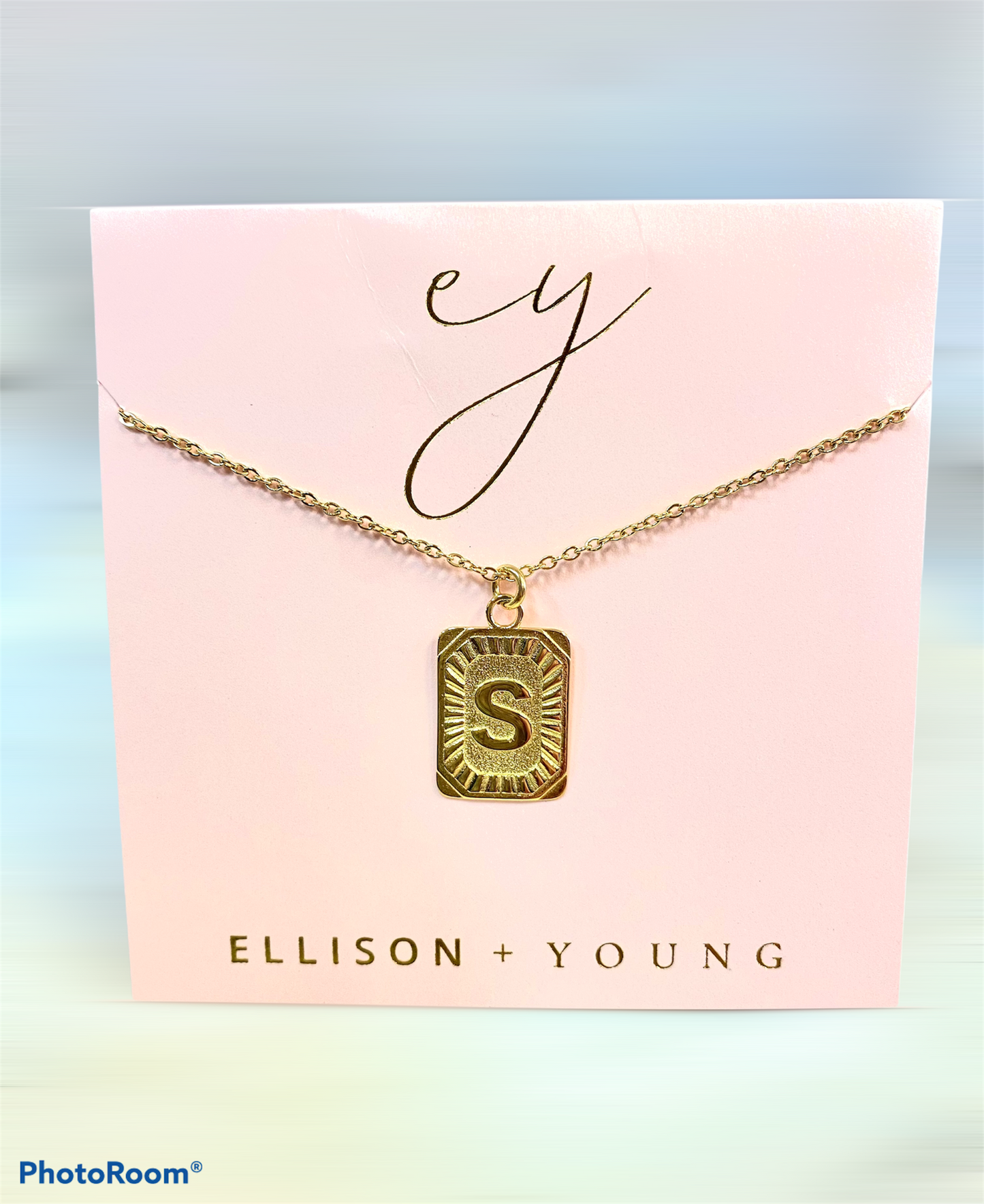 Art Deco Initial Necklace