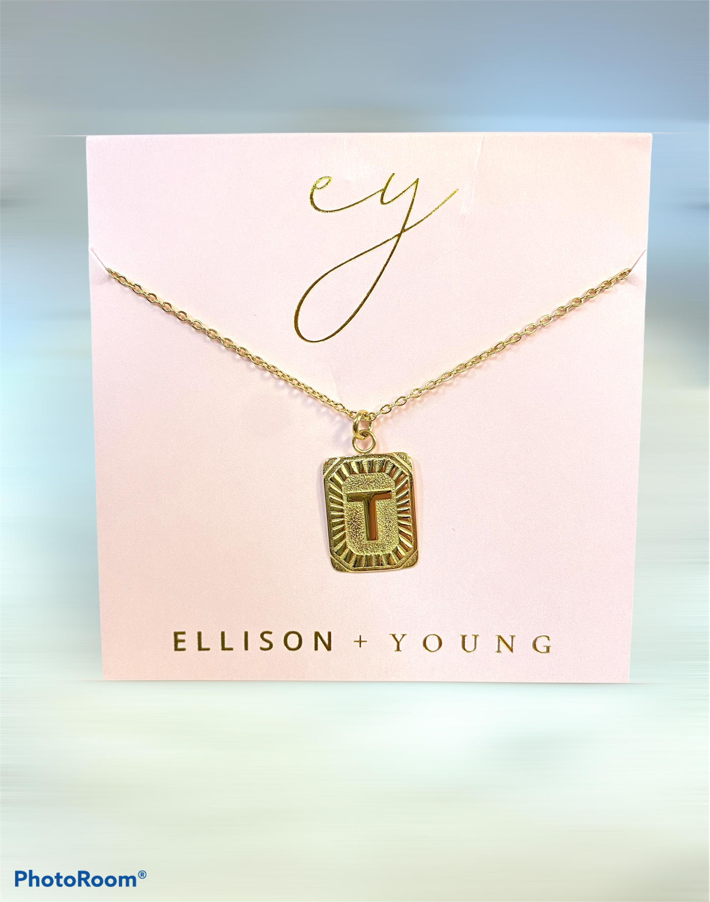 Art Deco Initial Necklace