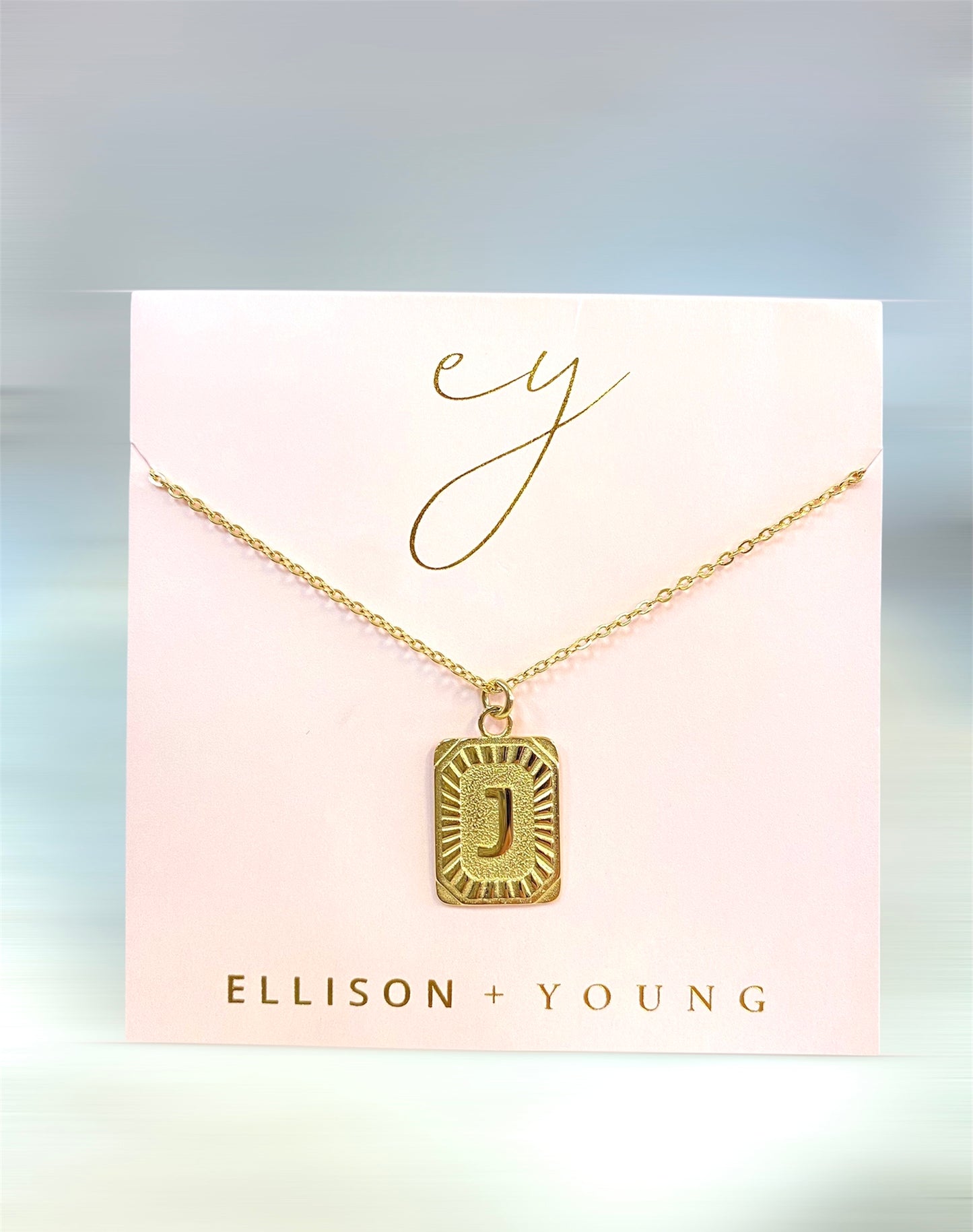 Art Deco Initial Necklace