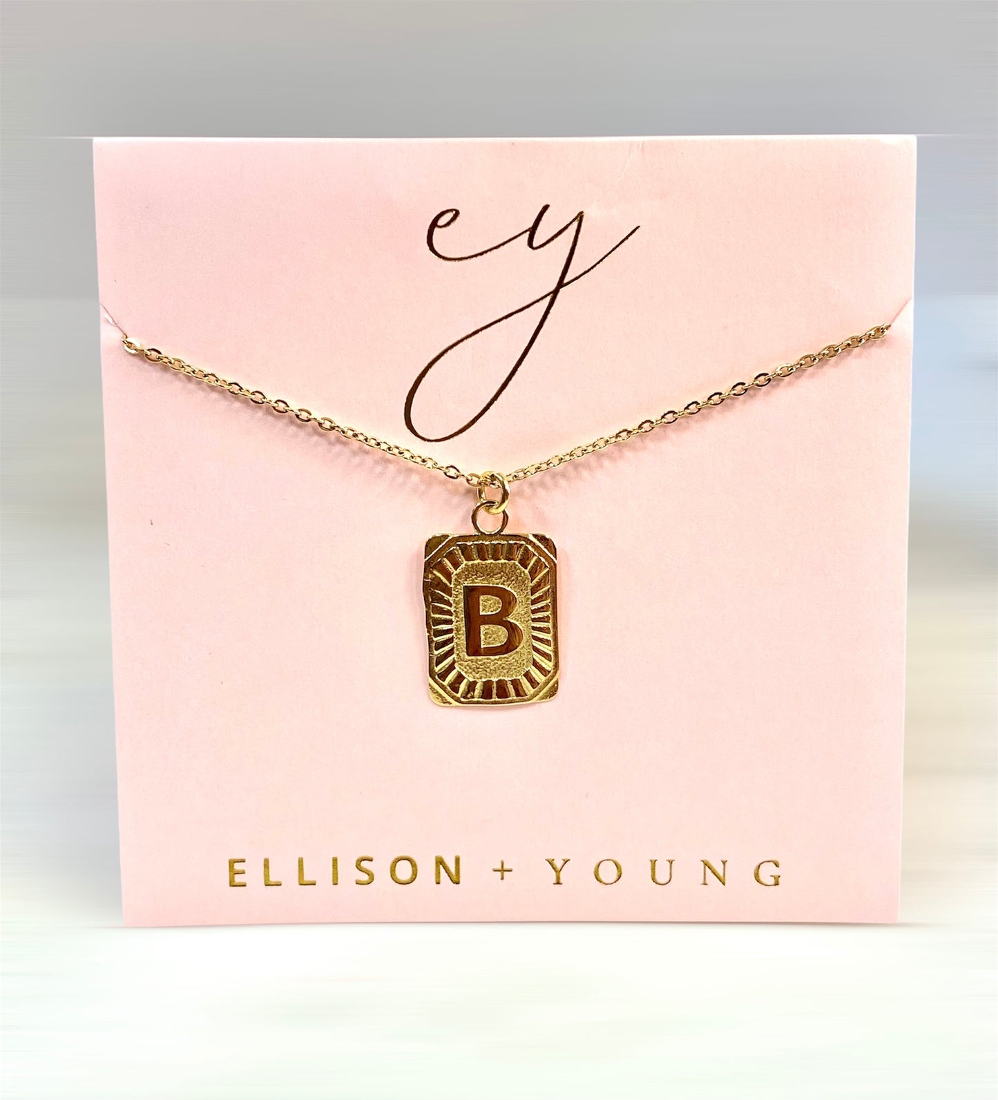 Art Deco Initial Necklace