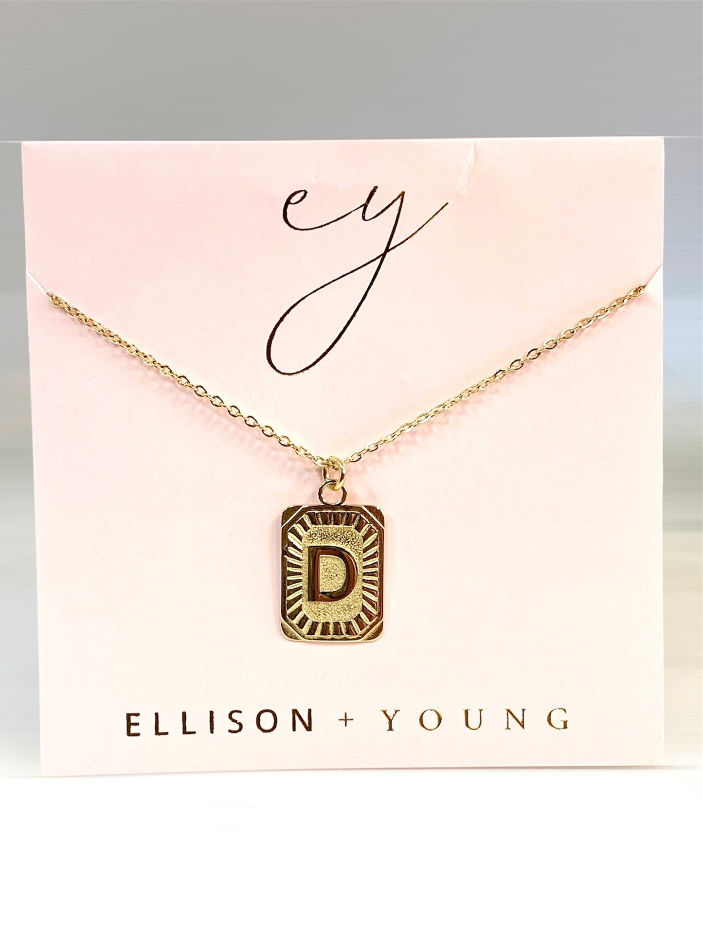 Art Deco Initial Necklace