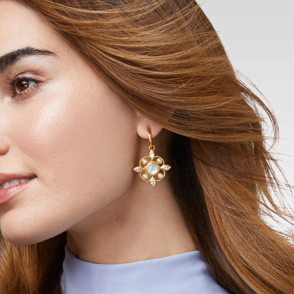 Julie Vos Monaco Hoop and Charm Earring