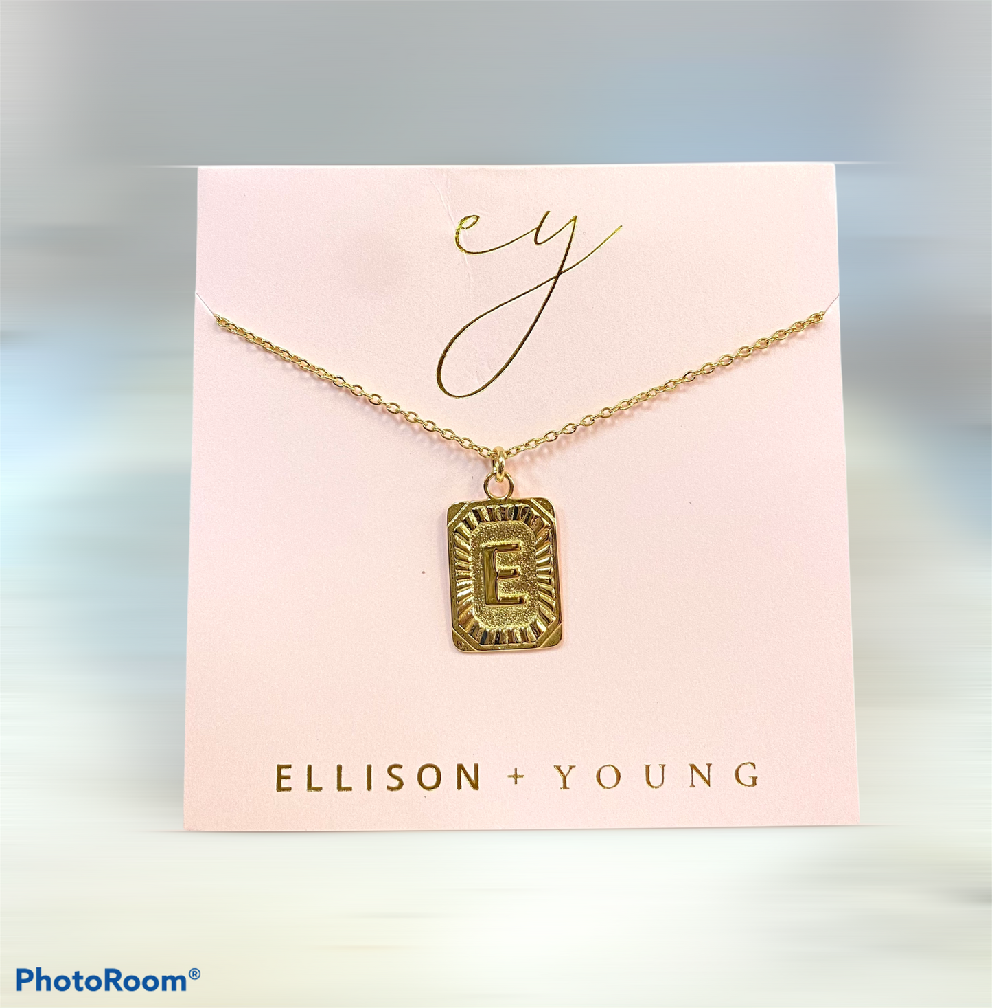 Art Deco Initial Necklace