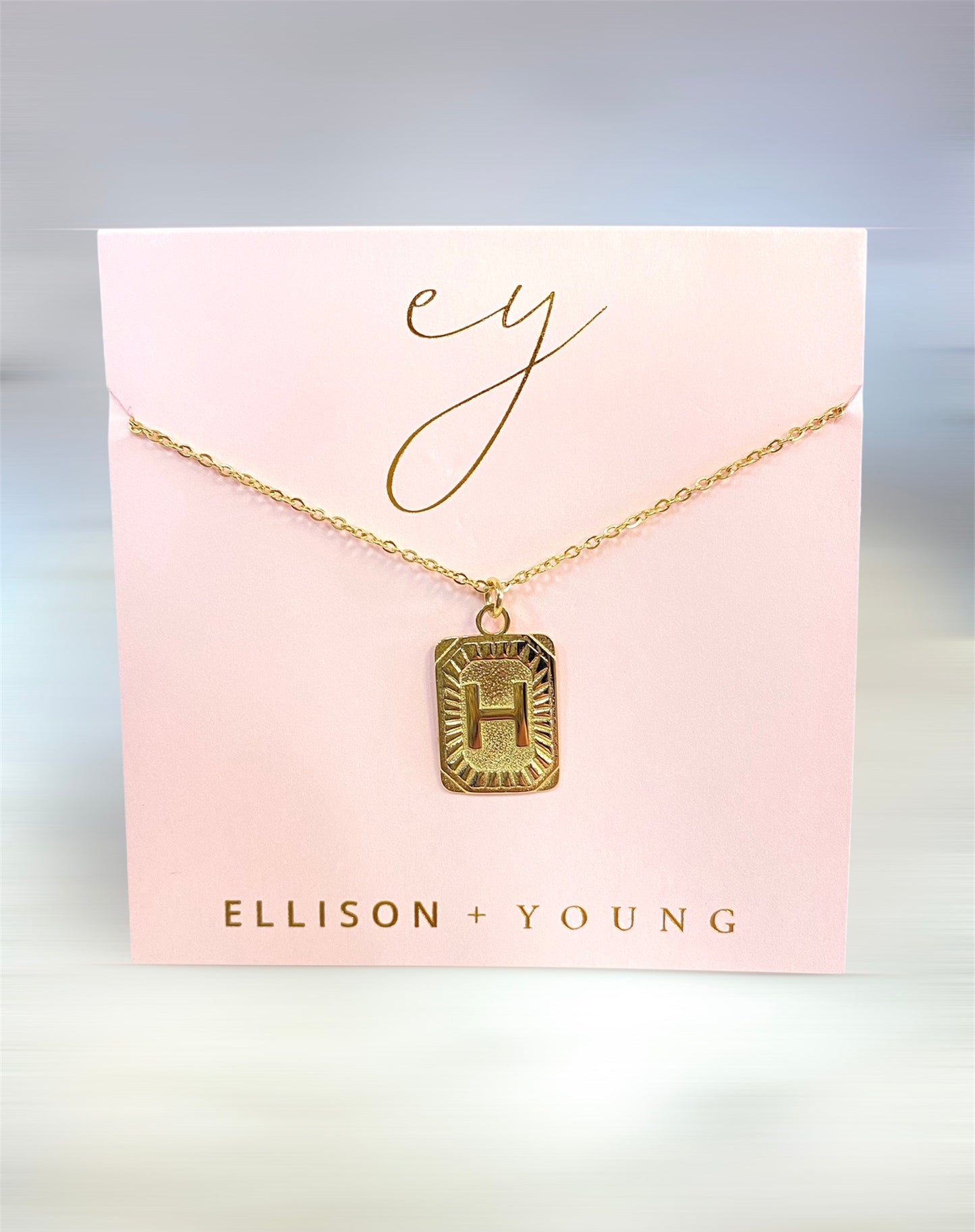 Art Deco Initial Necklace