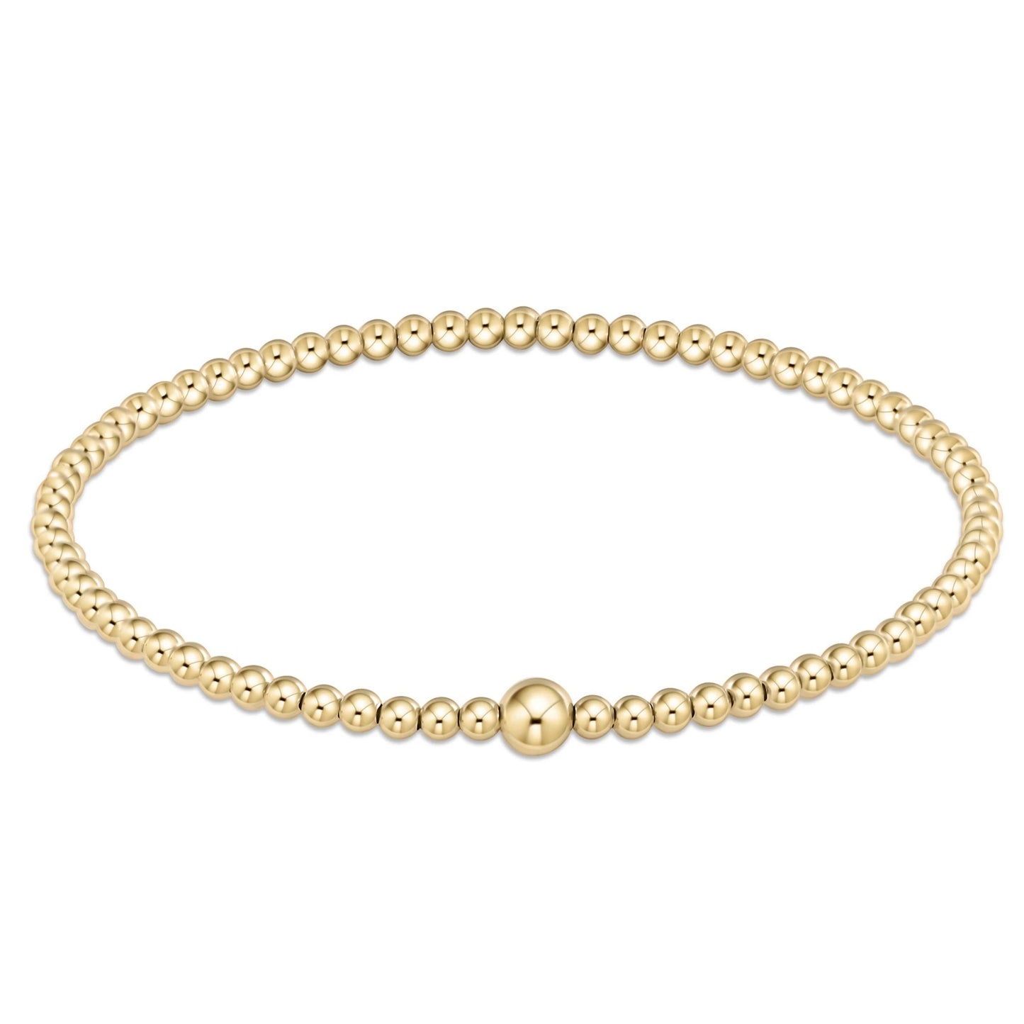 eNewton Classic Gold 3mm Bead Bangle