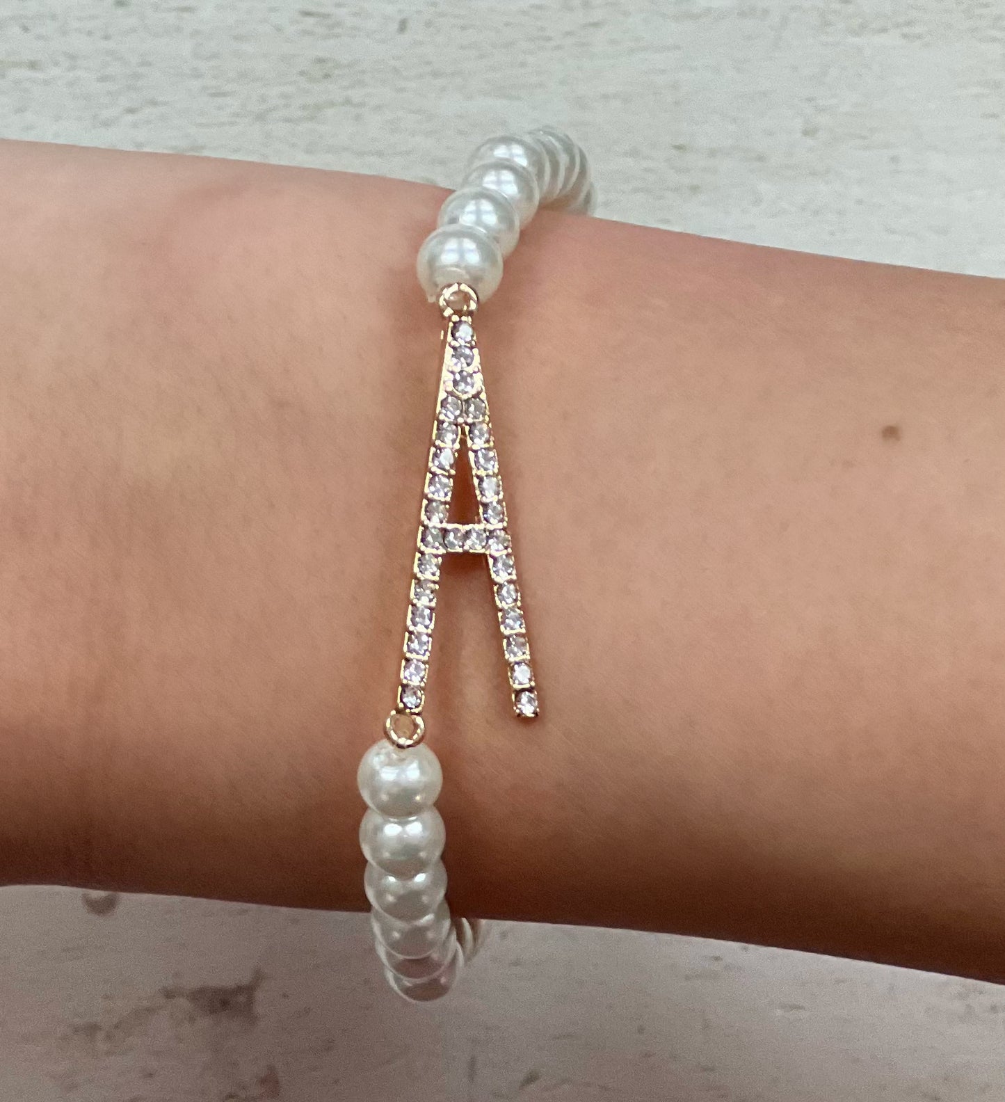 Initial Pearl Bracelet