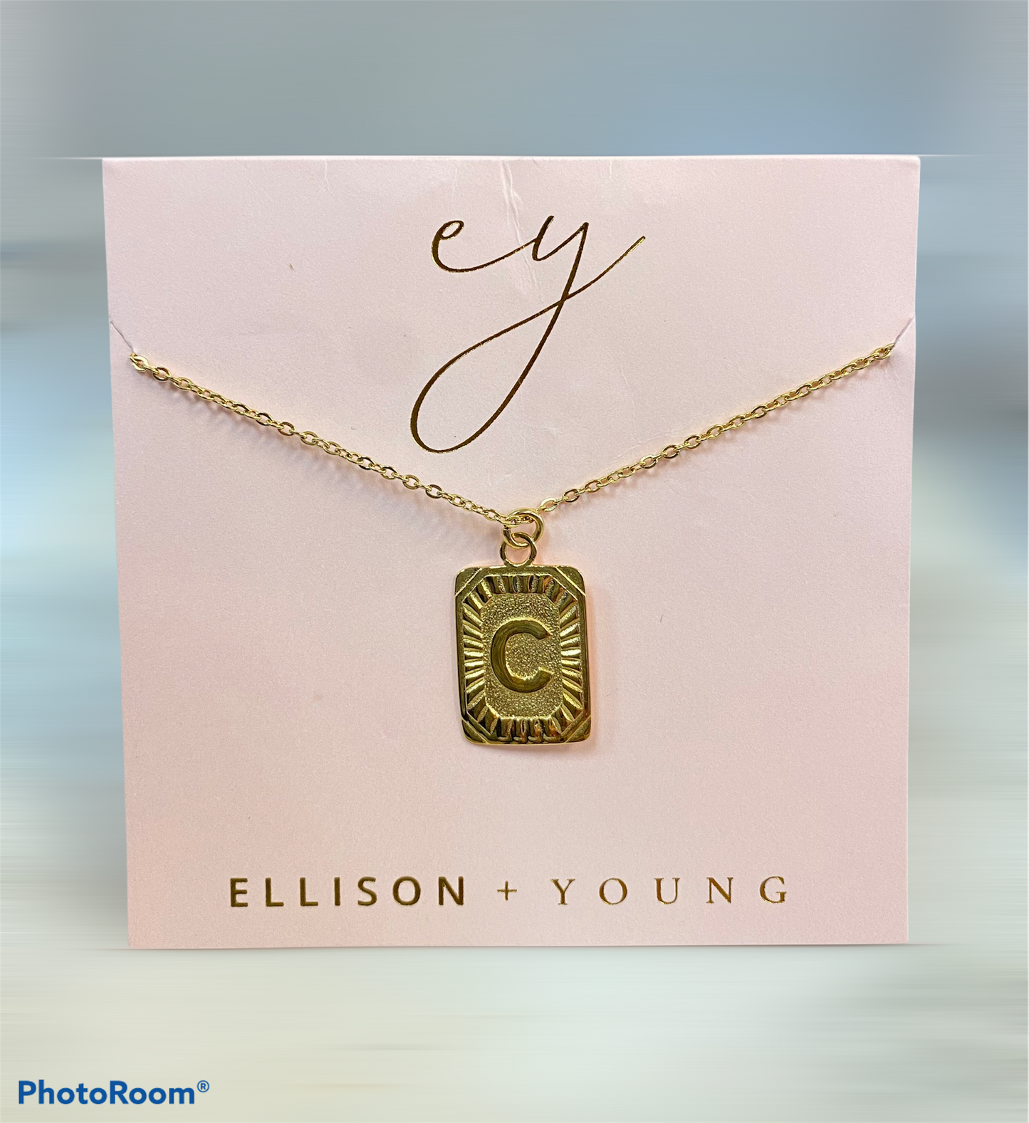 Art Deco Initial Necklace