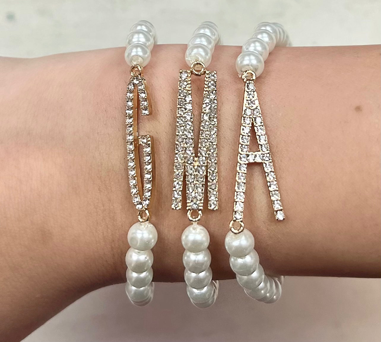 Initial Pearl Bracelet