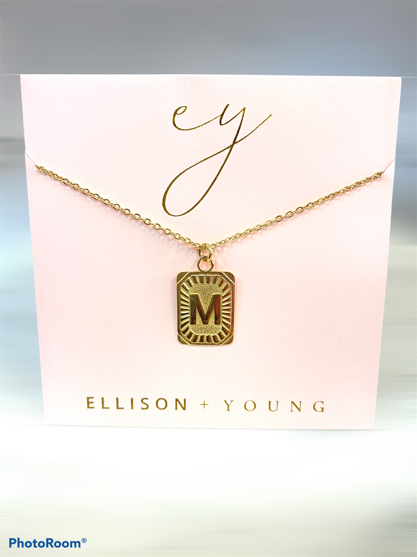 Art Deco Initial Necklace