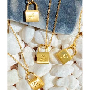Locket Initial Necklace