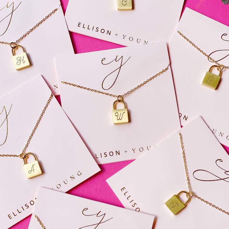 Locket Initial Necklace