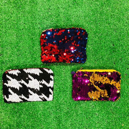 Sequin pouch
