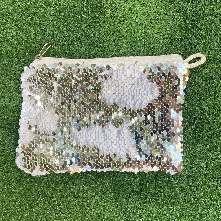Sequin pouch