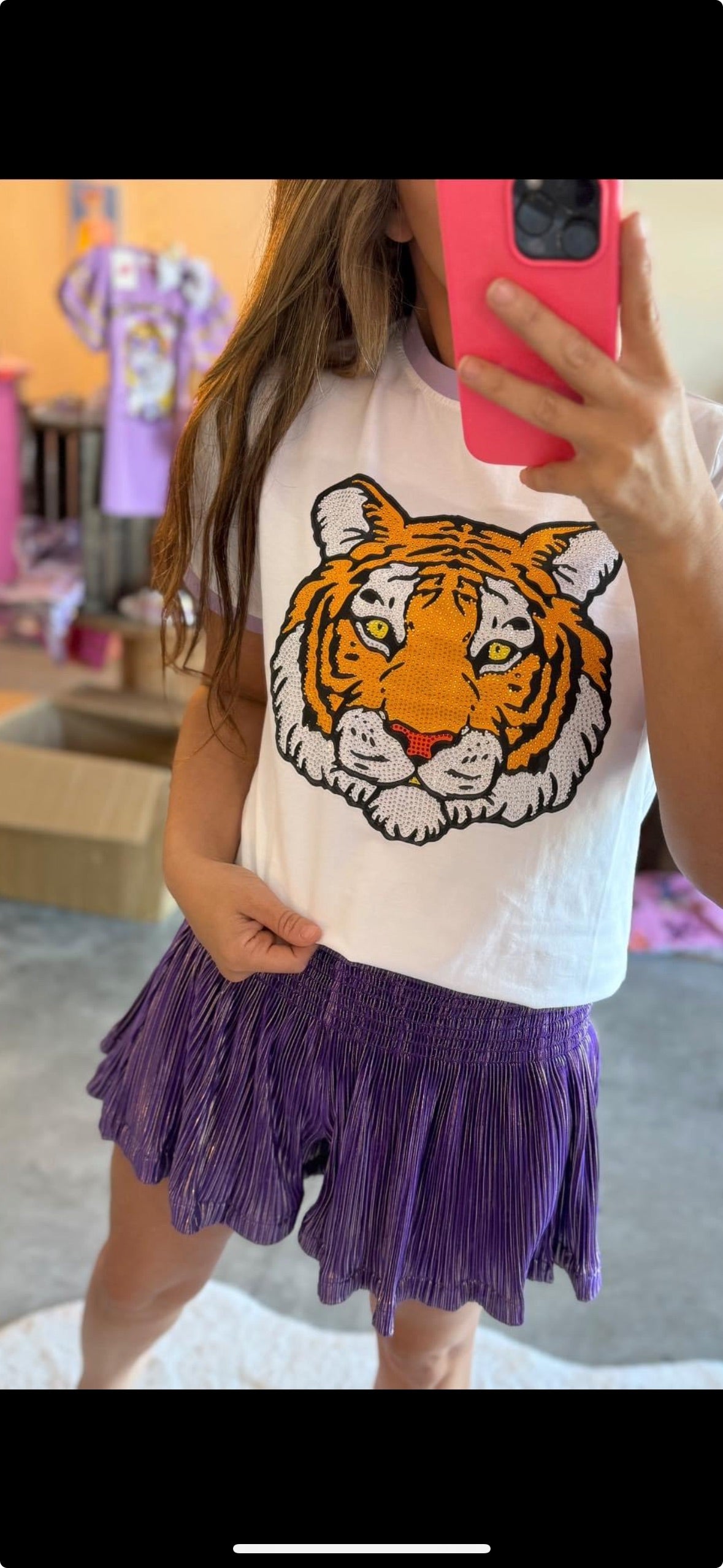 Rhinestone Tiger Top