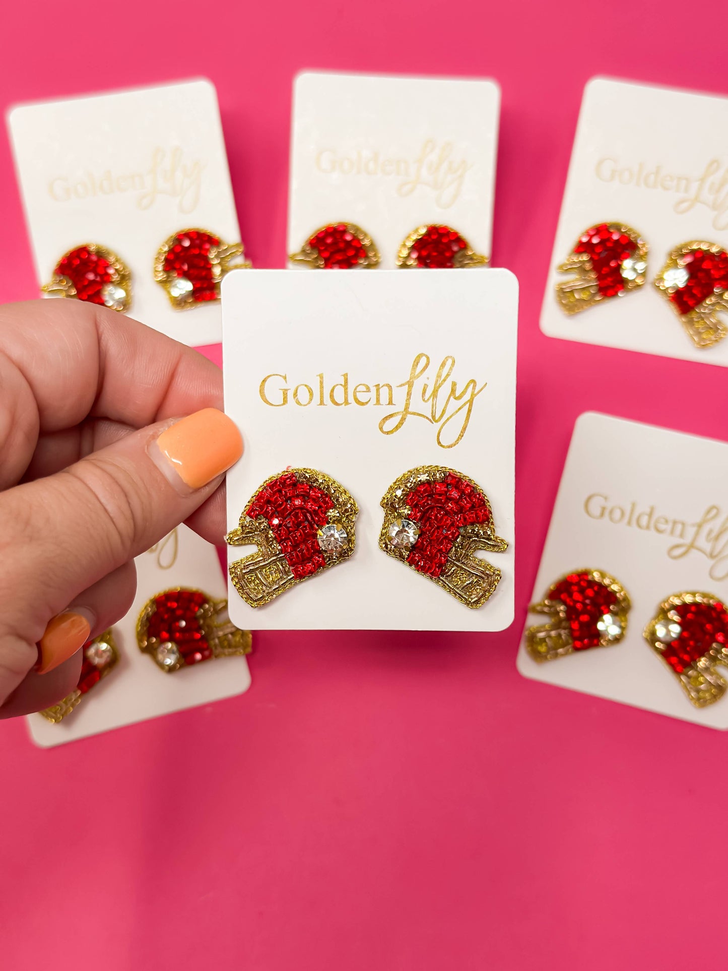 Helmet Bling Earrings