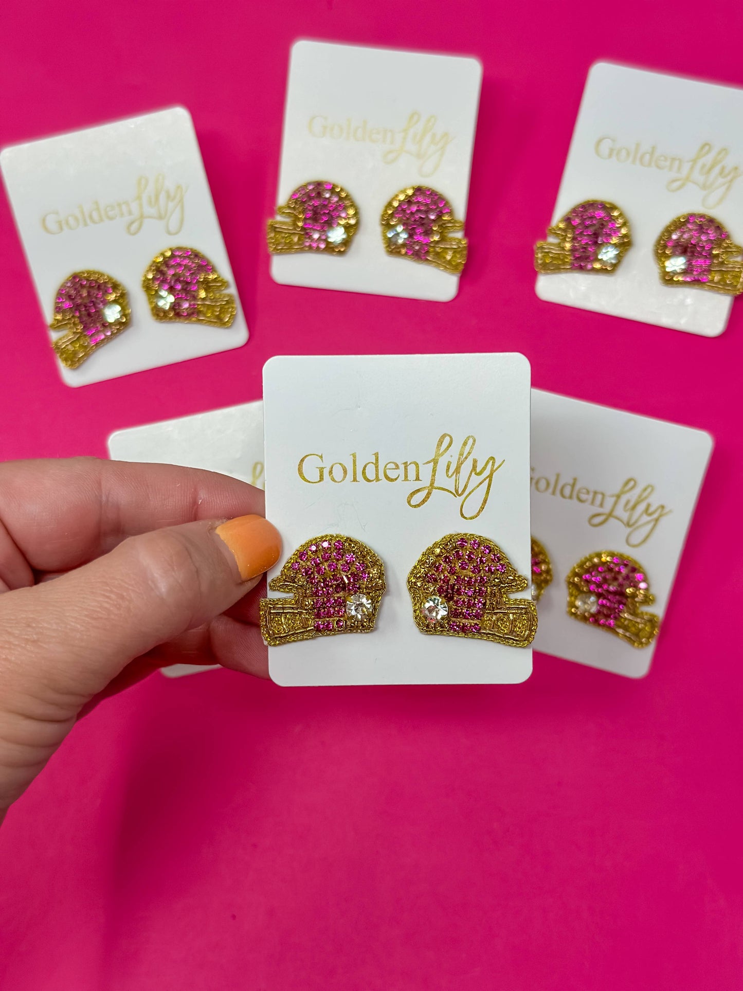 Helmet Bling Earrings