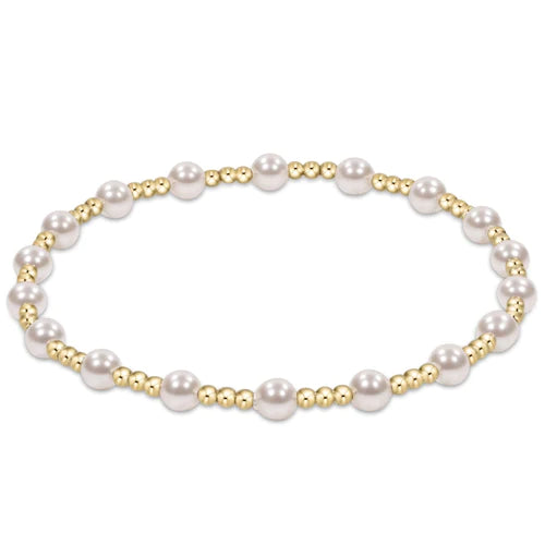 Classic Sincerity 4mm Bead Bracelet Pearl