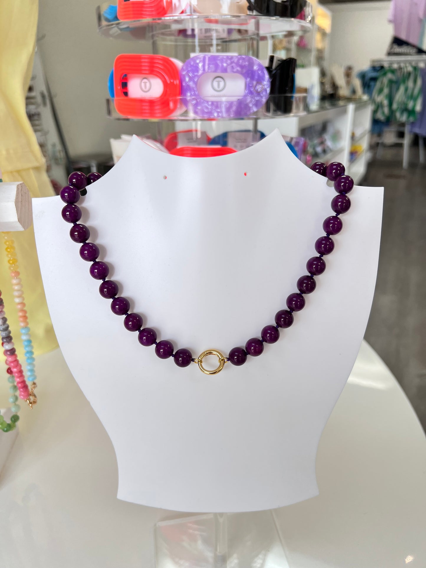 Beaded charm necklace