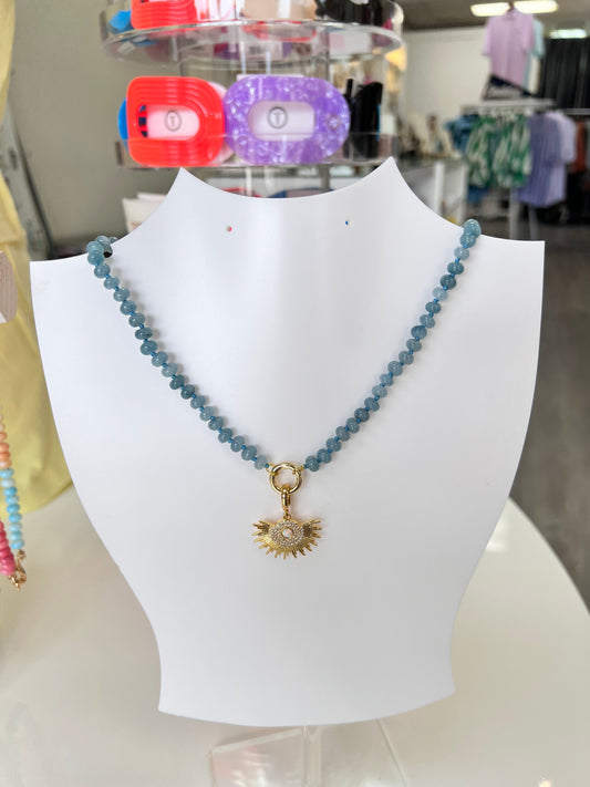 Beaded charm necklace