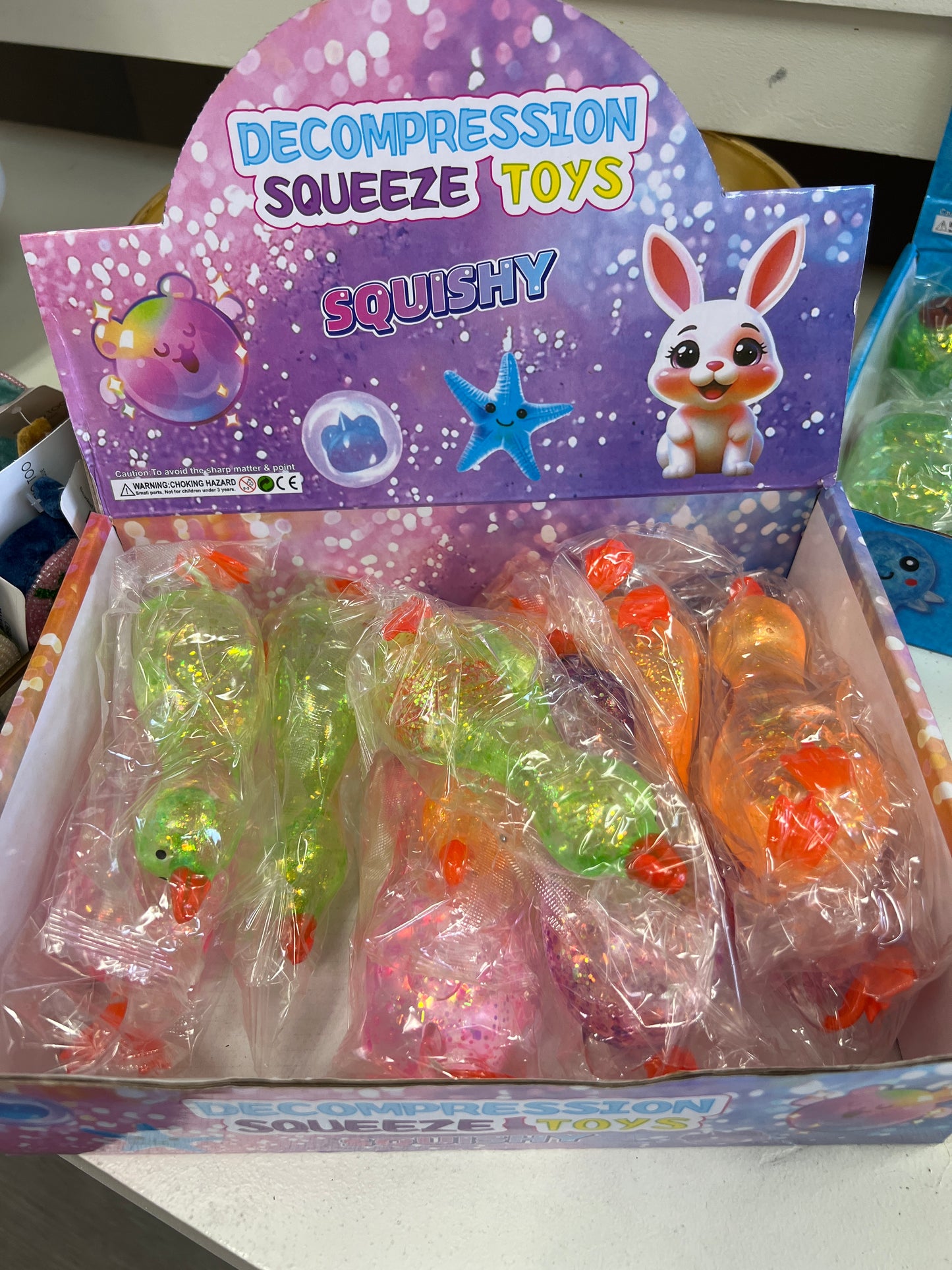 Flying duck glitter squishy