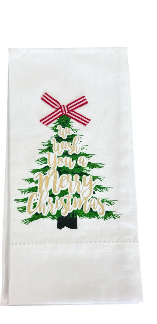 We wish you a Merry Christmas Tea towel