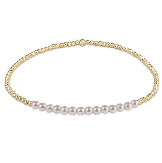 Enewton Egirl Gold Bliss 2mm Bead Bracelet - Pearl